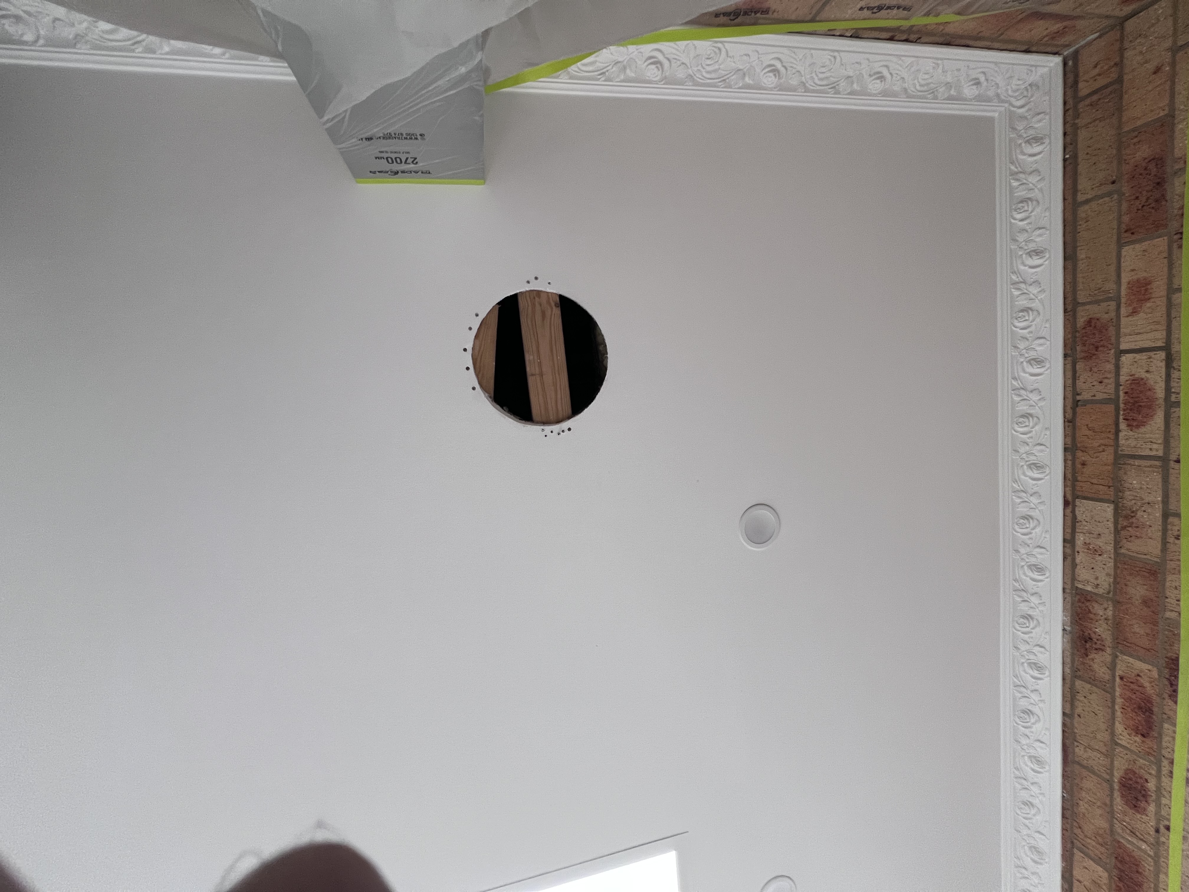 Ceiling restoration before